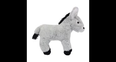 Knuffeldier Ezel - zachte pluche stof - premium kwaliteit knuffels - grijs - 22 cm