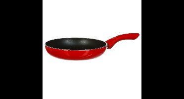 Koekenpan - Alle kookplaten geschikt - rood/zwart - dia 20 cm