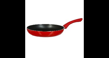 Koekenpan - Alle kookplaten geschikt - rood/zwart - dia 24 cm