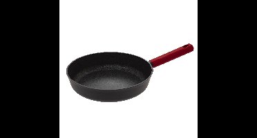 Koekenpan - Alle kookplaten geschikt - zwart/rood - dia 27 cm