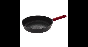 Koekenpan - Alle kookplaten geschikt - zwart/rood - dia 31 cm
