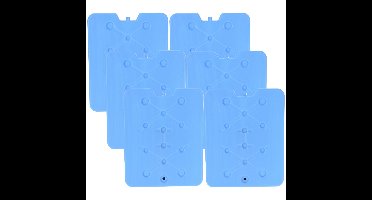 Koelelement Ice Pack - 6x - blauw - plat - polyethyleen - 900 gram - 32 x 25 x 1 cm