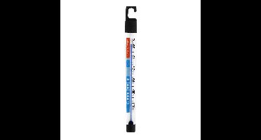 Koelkast en vriezerthermometer - zwart - kunststof - analoog