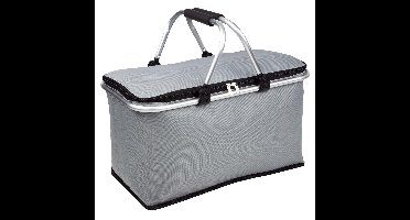 Koeltas - grijs - 48 x 28 x 25 cm - boodschappenmand - draagtas