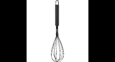 Kook/keuken gerei - kookgarde/opklopper - zwart - RVS - 29 cm