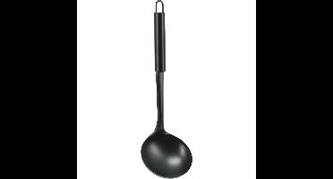 Kook/keuken gerei - soeplepel - zwart - RVS - 30 cm
