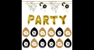 Leeftijd verjaardag 30 jaar geworden feestpakket vlaggetjes/ballonnen