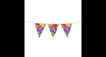 Leeftijd verjaardag thema vlaggetjes 70 jaar plastic 10 meter