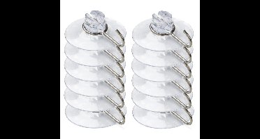 Lichtsnoer zuignappen - 12x - haakjes - 3,5 cm - kerstverlichting - bevestiging