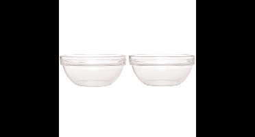 Luminarc Salade schaal/slakom van glas - 2x - Dia 29 cm - Schalen en kommen - Keuken accessoires