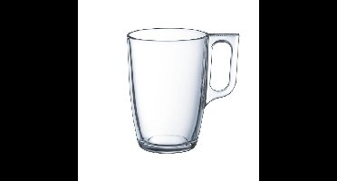 Luminarc Theeglazen - 6x stuks - glas - met oor - 320 ml - theekopjes - hard glas