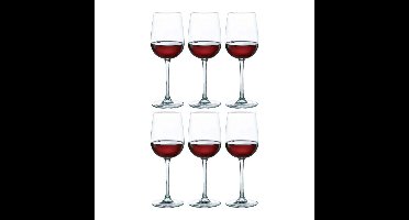 Luminarc Wijnglazen Versailles - 6x stuks - glas - 360 ml - rode wijn glazen - transparant