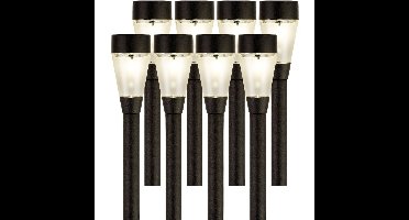 Lumineo Jive solar verlichting - 8x - buitenlamp/tuinlamp - LED - 32 cm