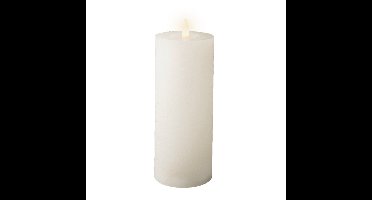Lumineo LED kaars/stompkaars - wit - D7 x H19 cm - met timer - binnen - steady