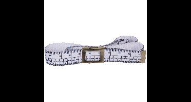 Meetlint - dieet riem - wit - polyester - 155 cm - volwassenen - Grappige riemen - Gadget verjaardag