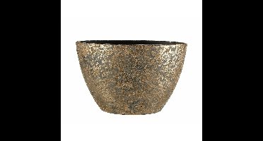 Mica Decorations Bloempot - goudkleurig - ovale schaal - 40x26cm