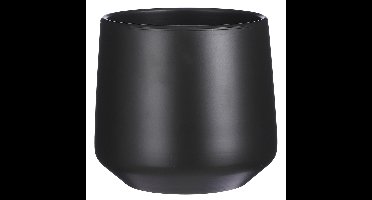 Mica Decorations Bloempot/plantenpot - mat grijs - H26/D28 cm - keramiek