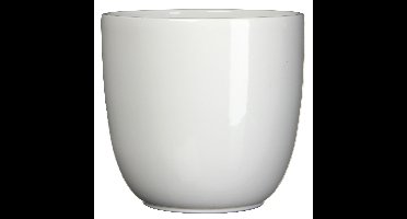 Mica Decorations Bloempot/plantenpot - wit - keramiek - D35 cm x H31.5