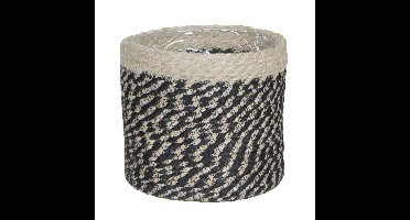 Mica Decorations Bloempot - rotan plantenmand - 18 cm