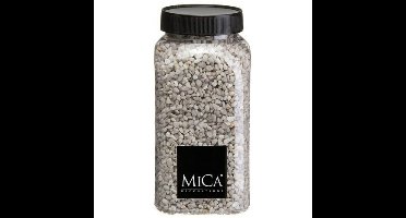 Mica Decorations decoratie stenen/granulaat - 650ml - lichtgrijs - hobby steentjes