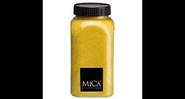 Mica Decorations decoratie zand - 650ml - geel - hobby zandkorrels - sierzand