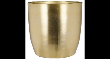 Mica Decorations Plantenpot - metaal - goud - D28 x H27 cm - bloempot