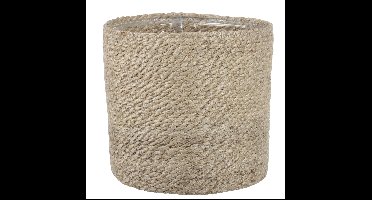Mica Decorations Plantenpot - rotan - bruin - plantenmand - 20x20cm