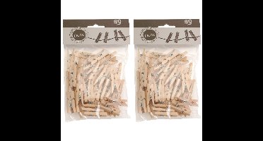 Mini Kerst fotoknijpertjes/kaartknijpertjes hout - 100x stuks - 2,5 cm