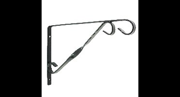 Muurhaken - donkergrijs - 18.5 x 30 cm - geplastificeerd verzinkt staal