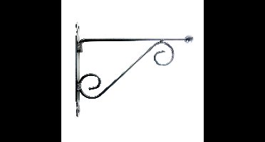 Muurhaken met dubbele sierkrul 28 x 23 cm - metaal - hanging basket haak