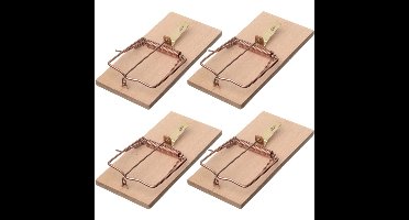 Nature Rattenval - 4x stuks - 17 cm - rattenklemmen - ongediertebestrijding
