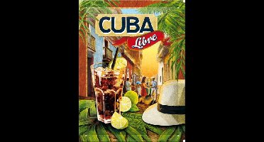 Nostalgic Art wandbord/muurplaatje - metaal - Cuba Libre?- 15 x 20 cm - Mancave
