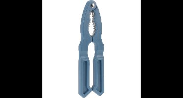 Notenkraker - blauw - metaal - kunststof - 18 cm