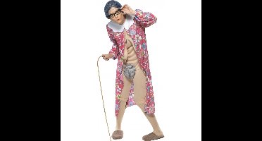 Oma en bejaarde vrouw carnaval verkleed kostuum - dames - lange jurk - naakt - funny