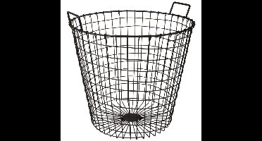 Opbergmand - 1x - metaal - antraciet - 45 x 45 cm - draadmand - decoratiemand/opbergen