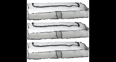 Opbergtas/beschermhoes beddengoed/kleding - 3x - voor onder bed - 102 x 45 x 15 cm