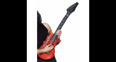 Opblaasbare elektrische gitaar - rood - 99 cm - Verkleed opblaas muziekinstrumenten