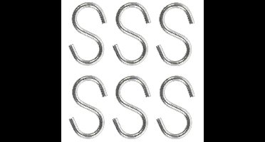 Ophanghaak - 18x - S-haak - 4.4 cm - hangers - kledinghaken / keukenhaak