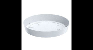 Opvangschaal/onderschaal bloempot/plantenpot - wit - rond - Dia 30 cm