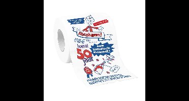Paperdreams Toiletpapier 50 jaar - Abraham - versiering - grappige tekst - versiering cadeau
