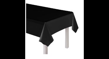 Party/verjaardag Tafelkleed - 2x - zwart - 274 x 137 cm - tafellaken van papier