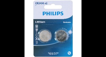 Philips knoopcel batterijen CR2450 - 2x stuks