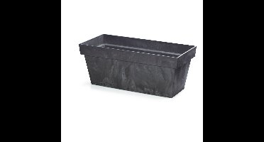 Plantenbak/bloembak - antraciet - kunststof - 40 cm - betonlook