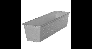 Plantenbak/bloembak - lichtgrijs - rechthoekig - 60 x 17,5 x 14,5 cm