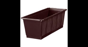 Plantenbak kunststof - donkerbruin - rechthoekig - 40 x 18 x 15 cm - balkonbak