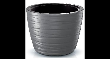 Plantenpot/bloempot Amazing - buiten/binnen - kunststof - steengrijs - D47 x H52 cm