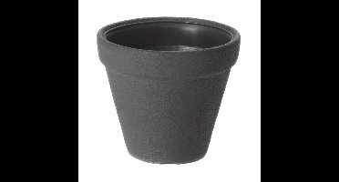 Plantenpot/bloempot Classic Garden - buiten/binnen - kunststof - antraciet - D25 x H26 cm