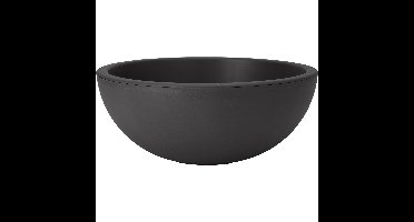 Plantenpot/bloempot ronde schaal - Tuin - stevig kunststof - antraciet - D40 x H16 cm