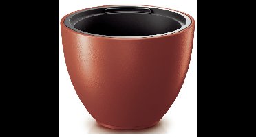 Plantenpot/bloempot Sevilla - buiten/binnen - kunststof - koper - D30 x H23 cm