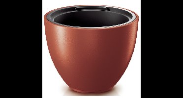 Plantenpot/bloempot Sevilla - buiten/binnen - kunststof - koper - D39 x H30 cm